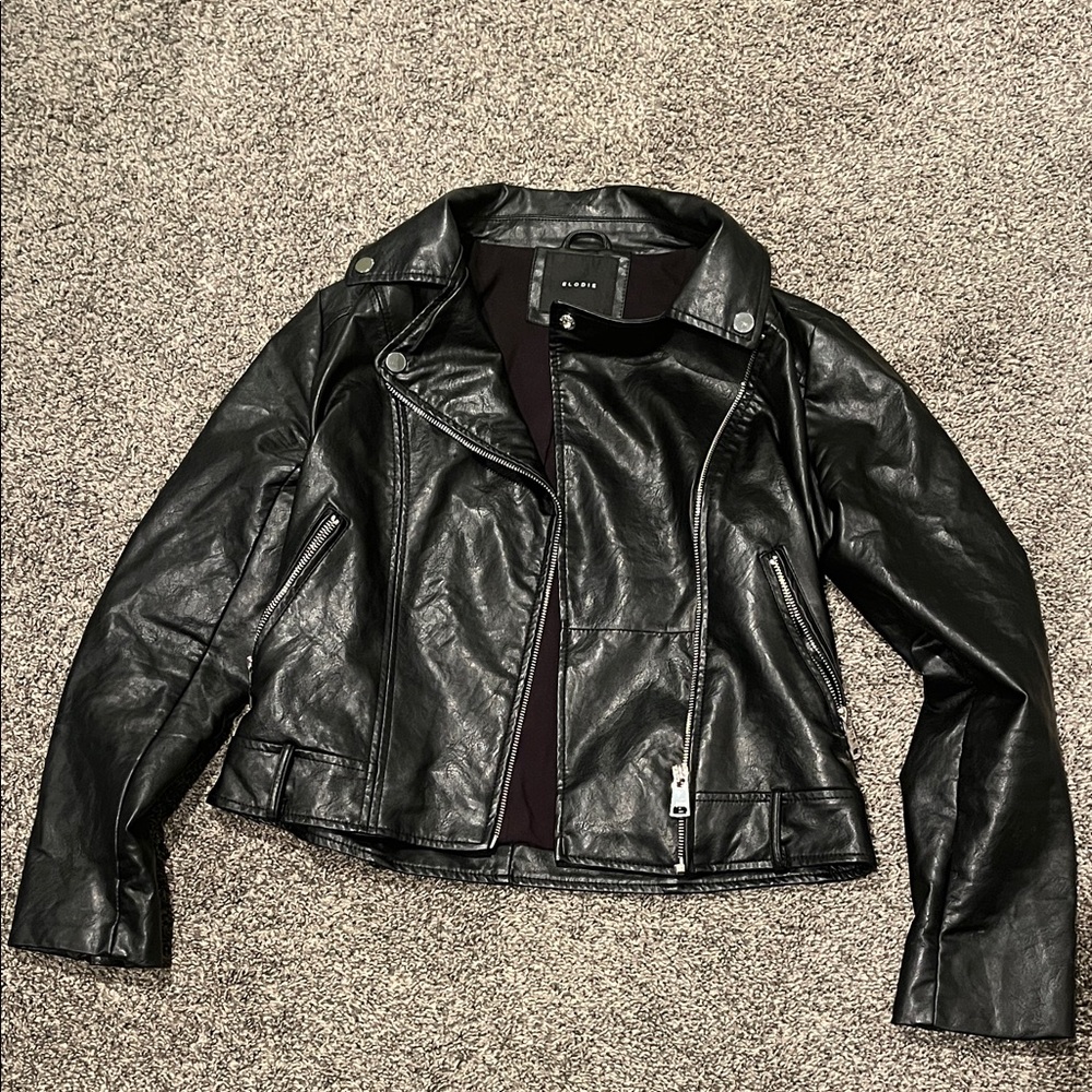 Elodie Black Leather Jacket